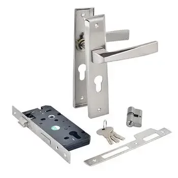 QUBA ELEGANT COMBO WITH BACK PLATE Q-445-08KK-SS/CP LEVER HANDLES QUBA | Model: Q-445-08KK-SS/CP