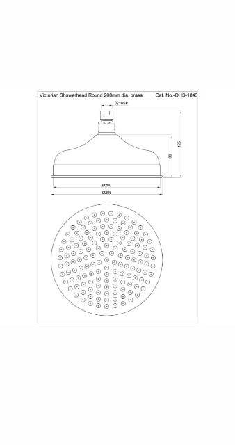 Victorian Shower Head Round | Model : OHS-CHR-1843