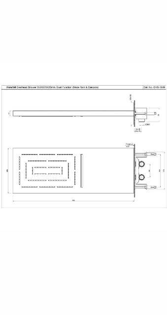 Water Fall Overhead Shower | Model : OHS-GRF-1649