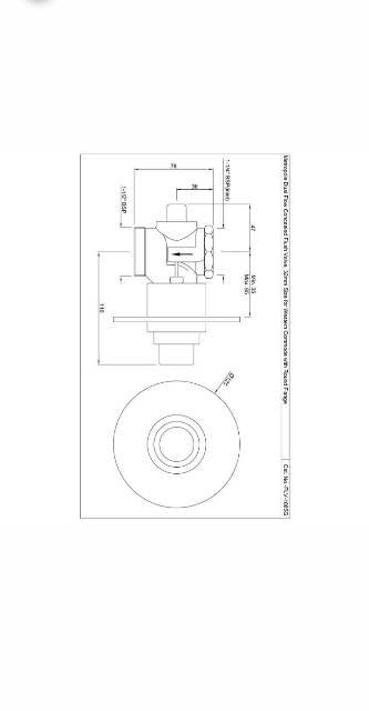 Metropole Flush Valve Dual Flow 32mm Size | Model : FLV-CHR-1085NG