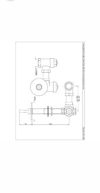 Concealed Flush Valve Complete | Model : FLV-CHR-1051