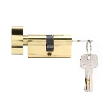 ARCHIS 60 MM KEY & KNOB CYLINDER (PB FINISH) ARCHIS Model: 60-KXL-PB/DK