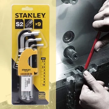 STANLEY 9 PC LONG SPHERIC-HEAD HEX KEY SET STANLEY Model: STMT94162-8