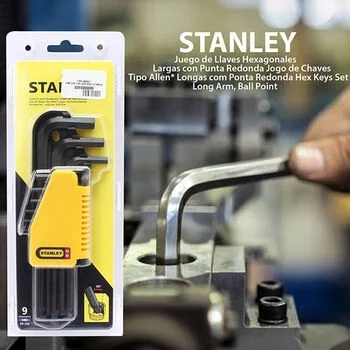 STANLEY HEX KEY SET 9PC MET L/ARM BALL STANLEY Model: 69-256