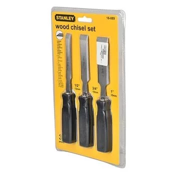 STANLEY WOOD CHISELS SET, 3 PCS STANLEY Model: 16-089