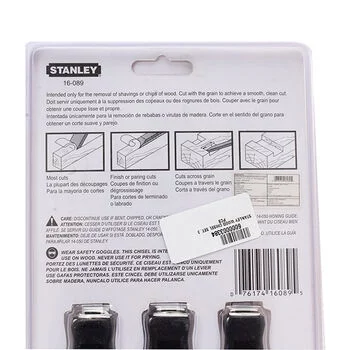 STANLEY WOOD CHISELS SET, 3 PCS STANLEY Model: 16-089