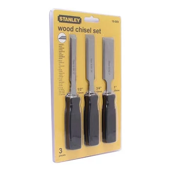 STANLEY WOOD CHISELS SET, 3 PCS STANLEY Model: 16-089