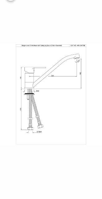 Single Lever Sink Mixer With Swinging Spout | Model : ARI-CHR-39173B