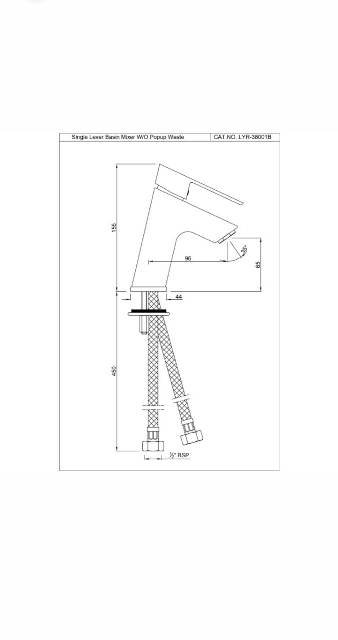 Single Lever Basin Mixer | Model : LYR-CHR-38001B