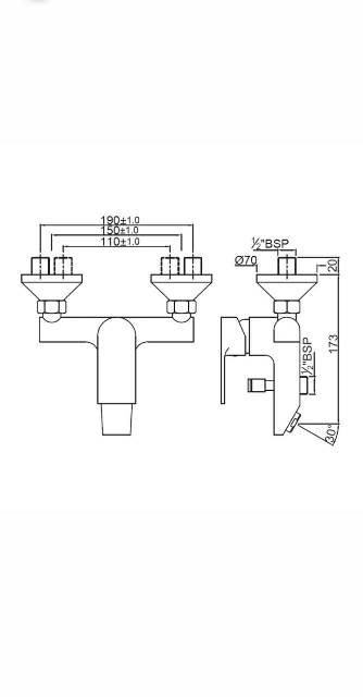 Single Lever Wall Mixer | Model : LYR-CHR-38119