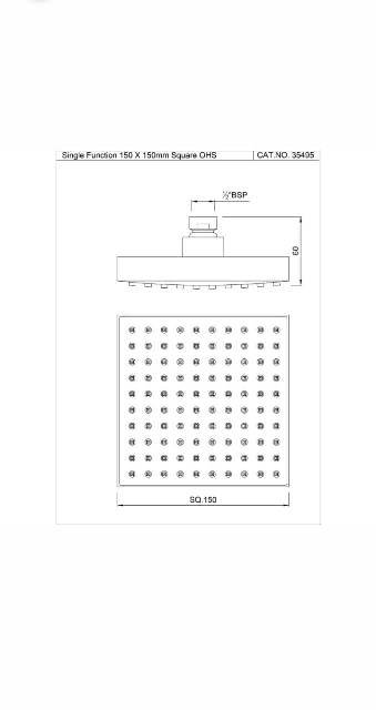 Overhead Shower | Model : OHS-CHR-35495