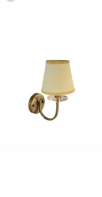 1 Light Fabric Shade Wall Lamp | Model : DCW-ABR-FBCRYS155