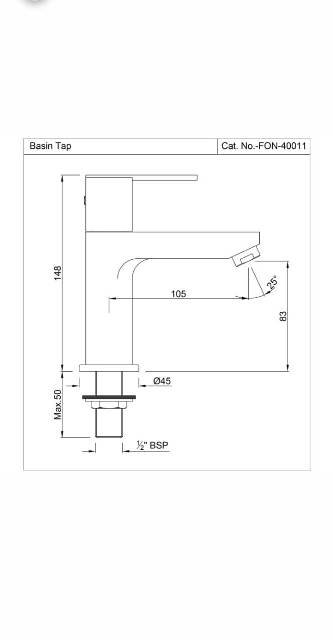 Pillar Cock | Model : FON-CHR-40011