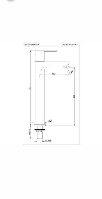 Pillar Cock | Model : FON-CHR-40021