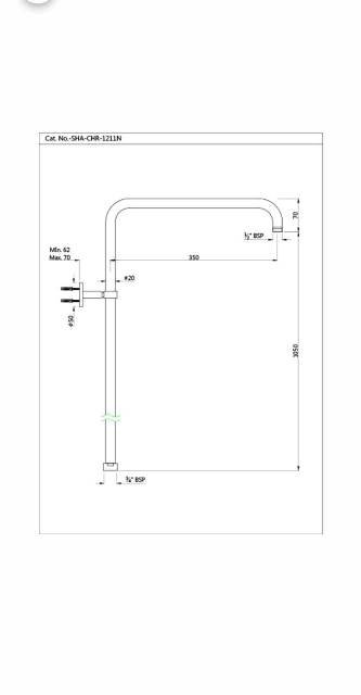 Exposed Shower Pipe | Model : SHA-CHR-1211N