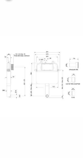 Single Piece Slim Concealed Cistern Body | Model : JCS-WHT-2400P