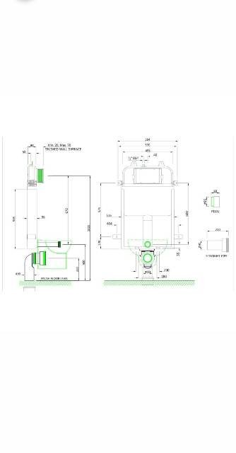 Single Piece Slim Concealed Cistern With Wall Mounting Frame | Model : JCS-WHT-2400WS