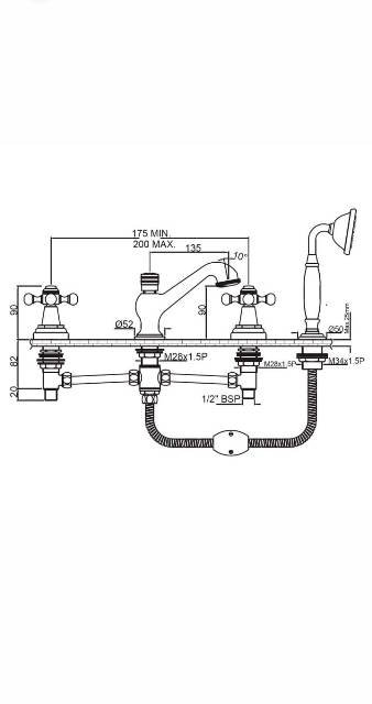 4-Hole Bath Tub Mixer | Model : QQT-ACR-7277