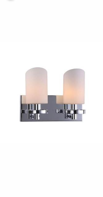 2 LT Opal Glass Wall Lamp | Model : DWL-CHR-MB160275532B