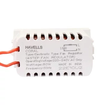 HAVELLS 1 MODULE FAN REGULATOR CORAL HAVELLS Model: AHLRFXW004