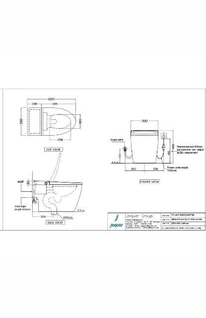 Automatic Rimless Floor Mounted WC | Model : ITS-WHT-89851S300PPPM