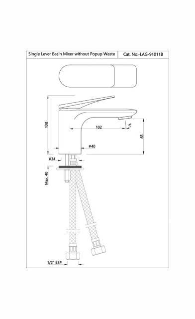 Single Lever Basin Mixer | Model : LAG-BLM-91011B