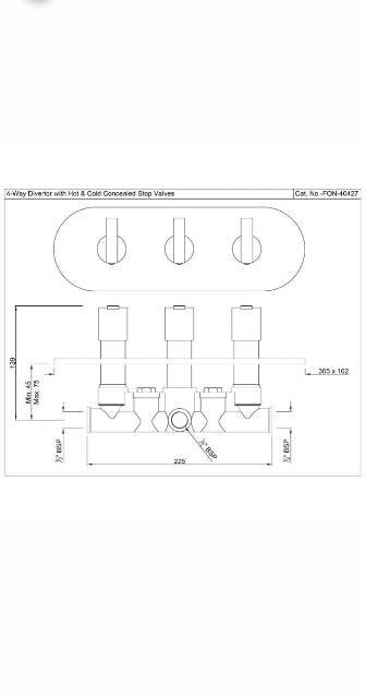 Concealed 4-Way Divertor | Model : FON-CHR-40427
