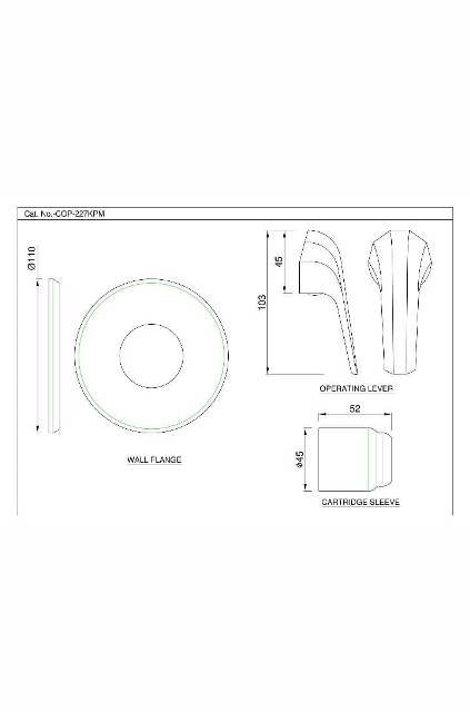 Single Lever Exposed Parts Kit Of Deusch Mixer | Model : COP-CHR-227KPM
