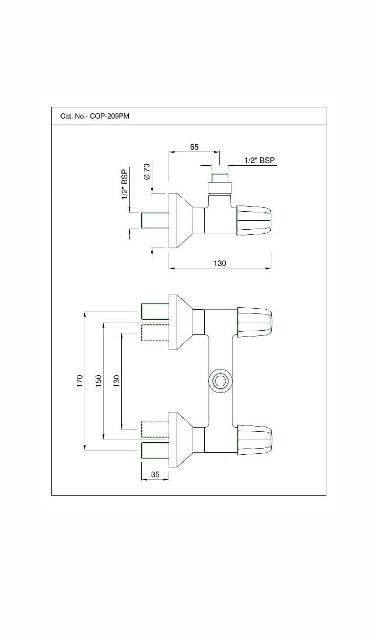 Shower Mixer For Shower Cubicles | Model : COP-CHR-209PM