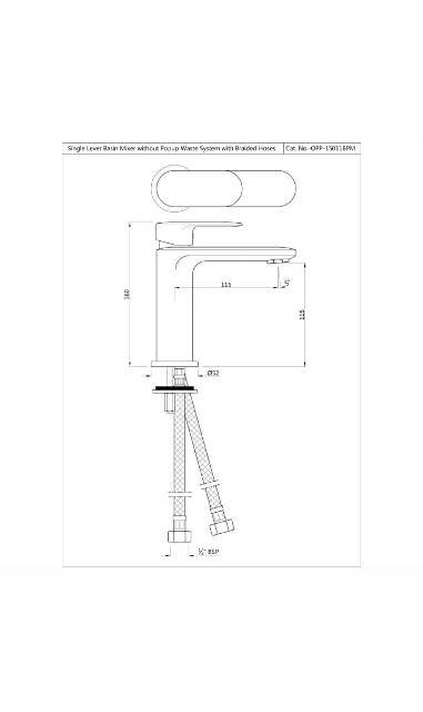 Single Lever Basin Mixer | Model : OPP-CHR-15011BPM