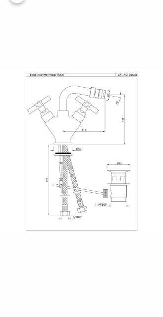 1-Hole Bidet Mixer | Model : SOL-CHR-6613B