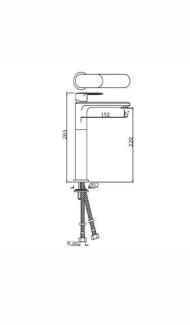Single Lever High Neck Basin Mixer | Model : OPP-GMP-15005BPM