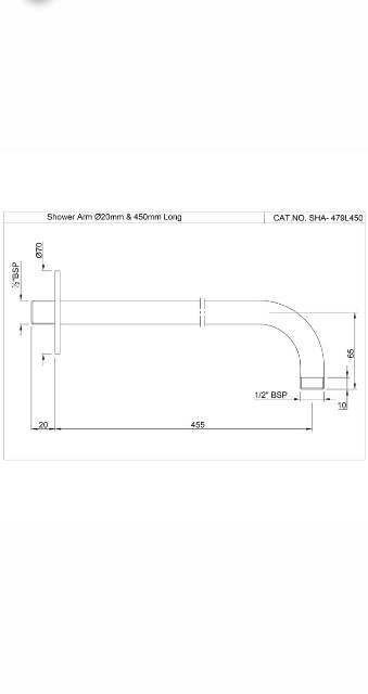 Shower Arm | Model : SHA-GMP-479L450
