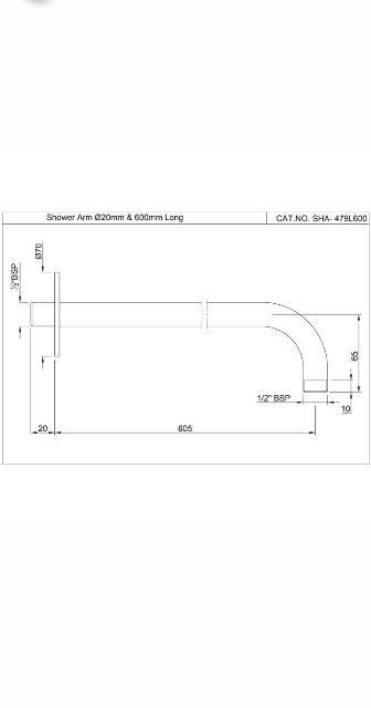 Shower Arm | Model : SHA-SSF-479L600