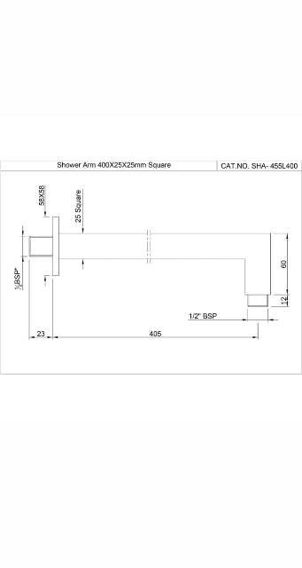 Shower Arm | Model : SHA-CHR-455L400