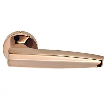 QUBA LEVER HANDLE QP 3027 ON ROSE (RGPVD) QUBA Model: QP-3027-OR-RGPVD