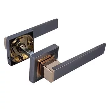 QUBA LEVER HANDLE Q 450 -8 INCH 60 MM KEY & KNOB (RGPVD/BM) QUBA Model: Q-450-8LK-RGPVD/BM