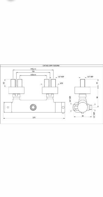 Multifunction Thermostatic Shower Mixer | Model : OPP-BLM-15653PM