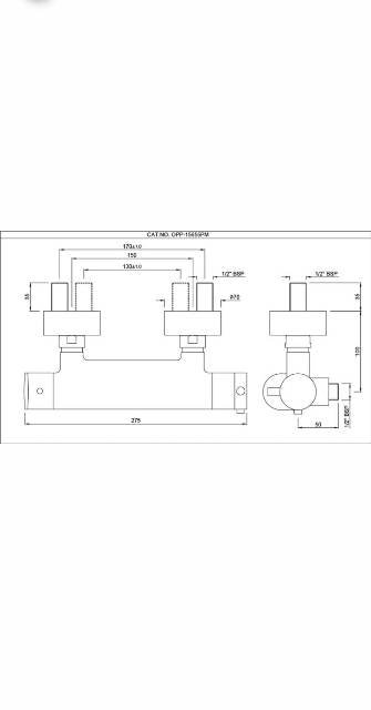 Exposed Shower Mixer (Wall Mounted) | Model : OPP-ABR-15655PM