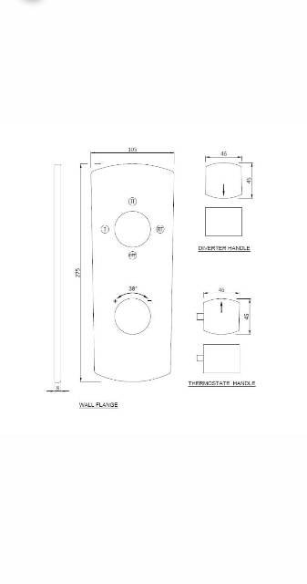 Aquamax Exposed Part Kit Of Thermostatic Shower Mixer | Model : KUP-BCH-35683PM