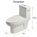 JAQUAR SINGLE PIECE-WC WITH PP SOFT CLOSE SEAT SLS-WHT-6851S300PP JAQUAR SANITARYWARE | Model: SLS-WHT-6851S300PP