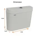 CERA B1020105 TWIN FLUSH PLASTIC CISTERN ( TWO PIECE ) CERA | Model: B1020105