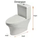 JAQUAR RIMLESS ONE PIECE-WC WITH UF SOFT CLO VGS-WHITE-81851S300UF JAQUAR SANITARYWARE | Model: VGS-WHT-81851S300UF