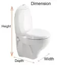 CERA CLAIR TOILET SEAT COVER EXPOSED WHITE GLOSSY CERA | Model: B1510108