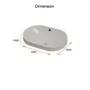 JAQUAR COUNTER TOP BASIN, SIZE:600X400X175MM SLS-WHITE-6601 VESSEL / TABLE TOP / COUNTER TOP JAQUAR SANITARYWARE | Model: SLS-WHT-6601