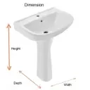 JAQUAR SANITARYWARE FULL PEDESTAL FOR CNS-WHT-801 CNS-WHT-301 JAQUAR SANITARYWARE | Model: CNS-WHT-301