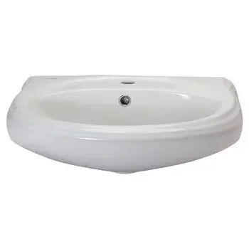 GLOCERA CHAMP- BASIN 2 PC FULL PEDESTAL ROUND GLOSSY WALL HUNG BASIN / WALL MOUNT BASIN GLOCERA | Model: GG/WB/52005