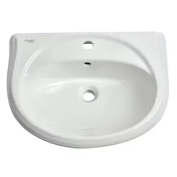 GLOCERA CHAMP- BASIN 2 PC FULL PEDESTAL ROUND GLOSSY WALL HUNG BASIN / WALL MOUNT BASIN GLOCERA | Model: GG/WB/52005