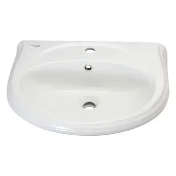 GLOCERA CHAMP- BASIN 2 PC FULL PEDESTAL ROUND GLOSSY WALL HUNG BASIN / WALL MOUNT BASIN GLOCERA | Model: GG/WB/52005