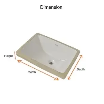 GLOCERA EDGE UNDER COUNTER BASIN RECTANGLE GLOSSY GLOCERA | Model: GG/UC/61002